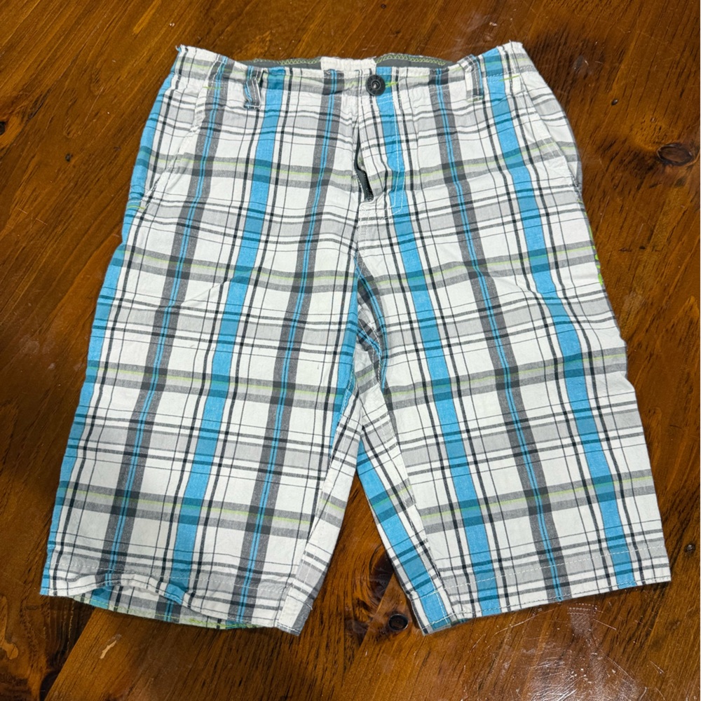 P.S. Aeropostale Plaid Shorts in Blue and Gray